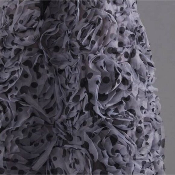 Anthropologie Geisha Designs Appliqued Tulle Strapless Midi Dress - Picture 6 of 11